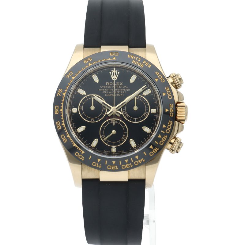 Rolex Cosmograph Daytona Watch Box 18k Yellow Gold Rubber Black Polished — view 2