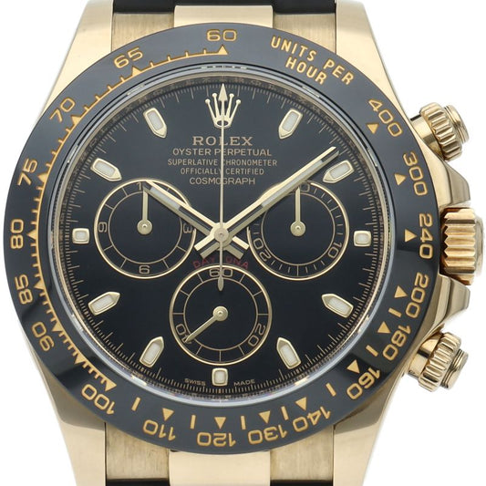 Rolex Cosmograph Daytona Watch Box 18k Yellow Gold Rubber Black Polished