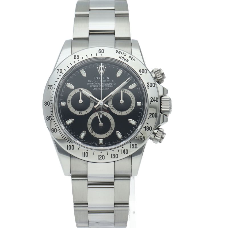 Rolex Cosmograph Daytona Watch Buckle OH Finished Box SS Black — view 2