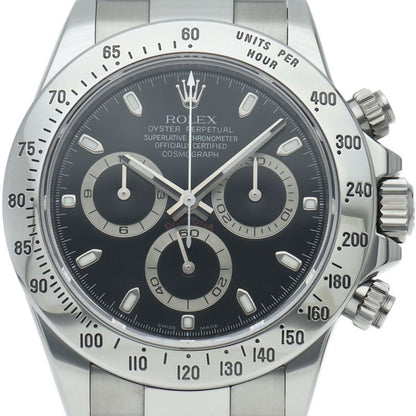 Rolex Cosmograph Daytona Watch Buckle OH Finished Box SS Black