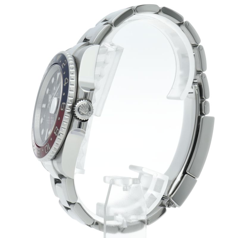 Rolex GMT Master 2 Watch Oyster Box SS Black Polished — view 3