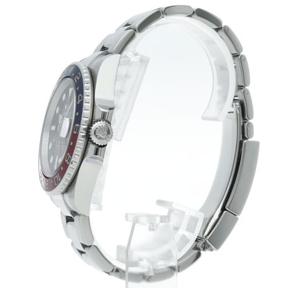 Rolex GMT Master 2 Watch Oyster Box SS Black Polished — view 3