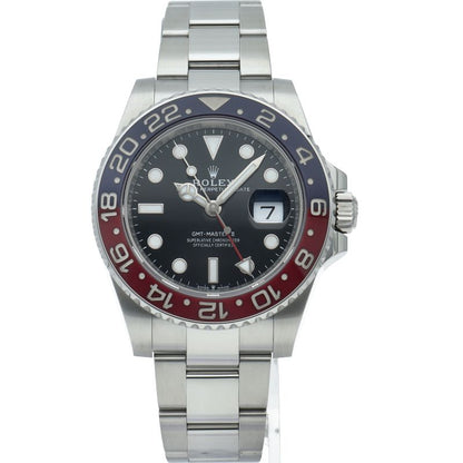 Rolex GMT Master 2 Watch Oyster Box SS Black Polished — view 2