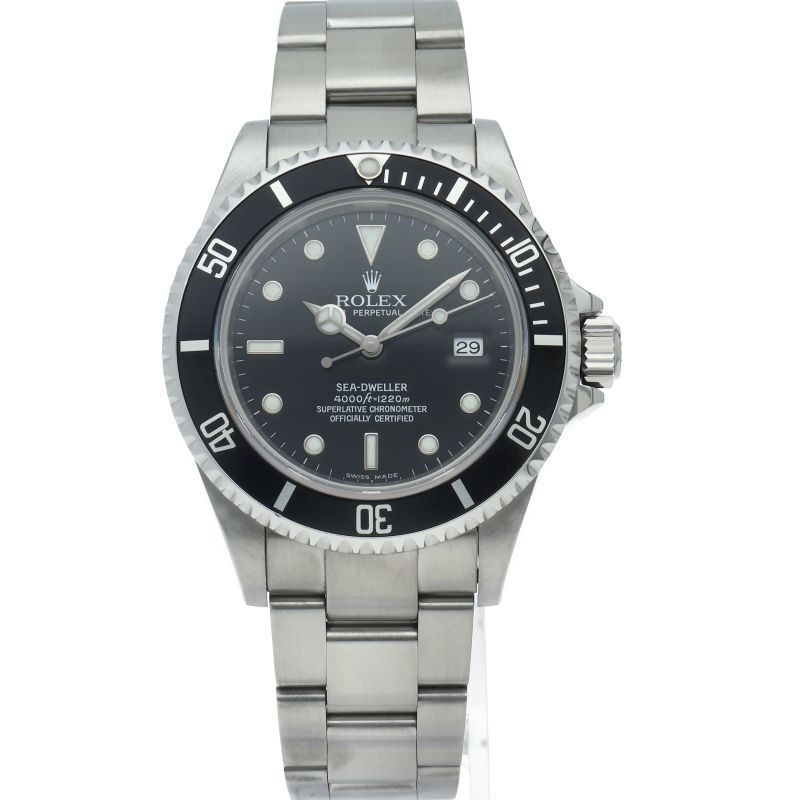 Rolex Sea Dweller Box SS Watch Black Polished — view 2