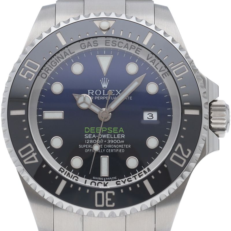Rolex Sea Dweller Deepsea Watch D Blue Box SS Grass