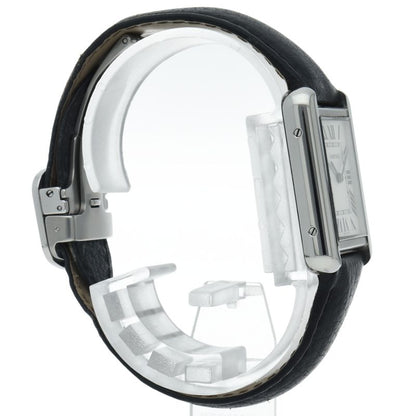 Cartier Tank Solo SM Watch Box SS Leather White Polished — view 4