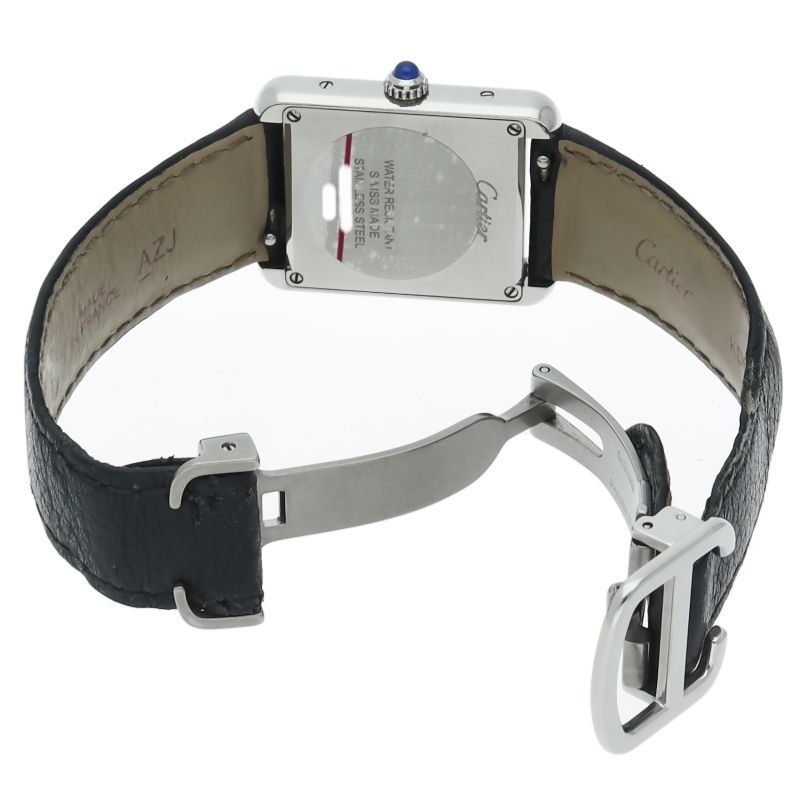 Cartier Tank Solo SM Watch Box SS Leather White Polished — view 5