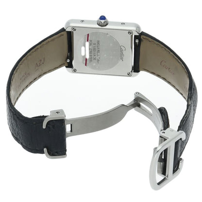 Cartier Tank Solo SM Watch Box SS Leather White Polished — view 5