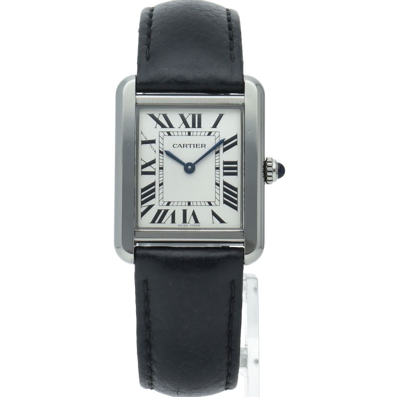 Cartier Tank Solo SM Watch Box SS Leather White Polished — view 2