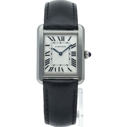 Cartier Tank Solo SM Watch Box SS Leather White Polished — view 2