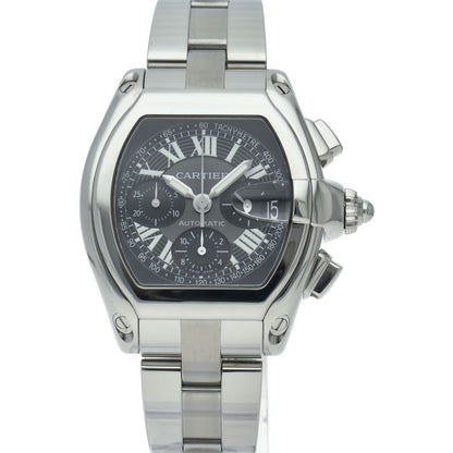 Cartier Roadster XL Chronograph Watch SS Black Polished — view 2