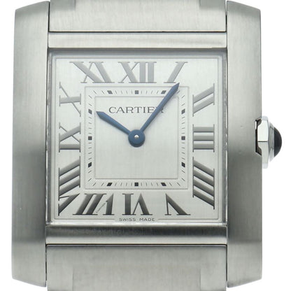 Cartier Tank Francaise Watch Box SS Silver Polished