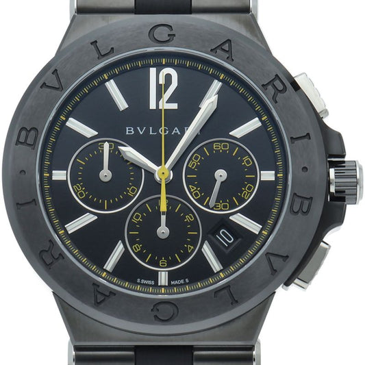 Bvlgari Bulgari Diagono Ultra Nero Chronograph Ceramic 42 Yellow