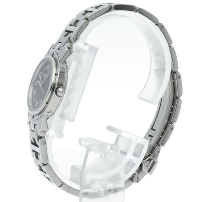 Hermes Clipper Watch Overhauled Box SS Black OH Polished — view 3