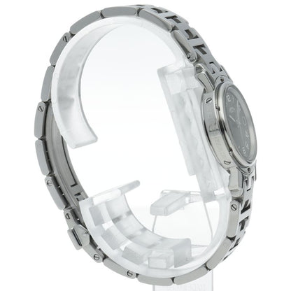 Hermes Clipper Watch Overhauled Box SS Black OH Polished — view 4