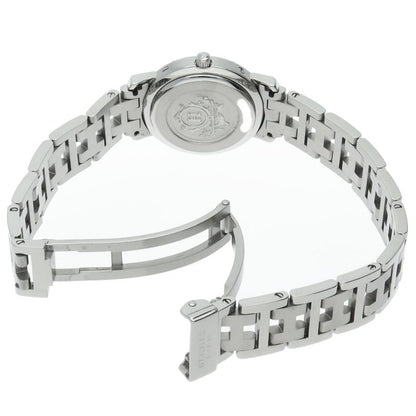 Hermes Clipper Watch Overhauled Box SS Black OH Polished — view 5