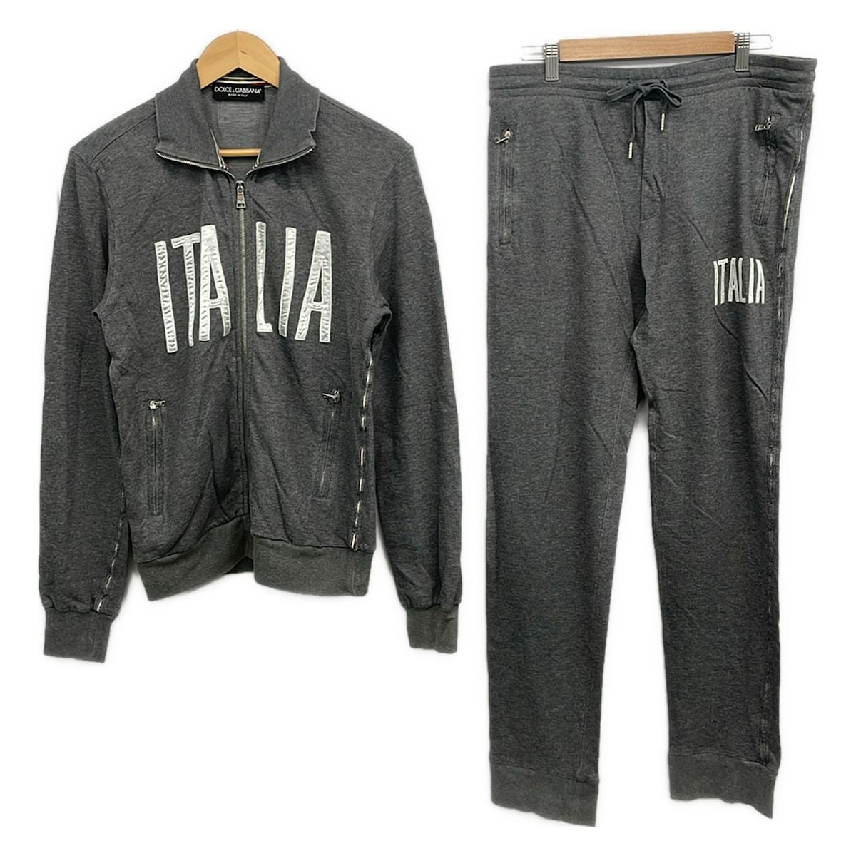 Dolce & Gabbana Set Dark Gray White Zip