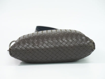 Bottega Veneta Intrecciato Shoulder Bag Pochette Leather Brown — view 3