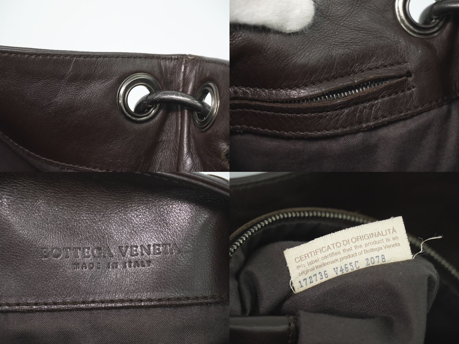 Bottega Veneta Intrecciato Shoulder Bag Pochette Leather Brown — view 9