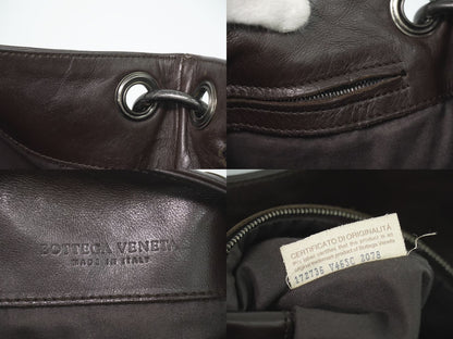 Bottega Veneta Intrecciato Shoulder Bag Pochette Leather Brown — view 9