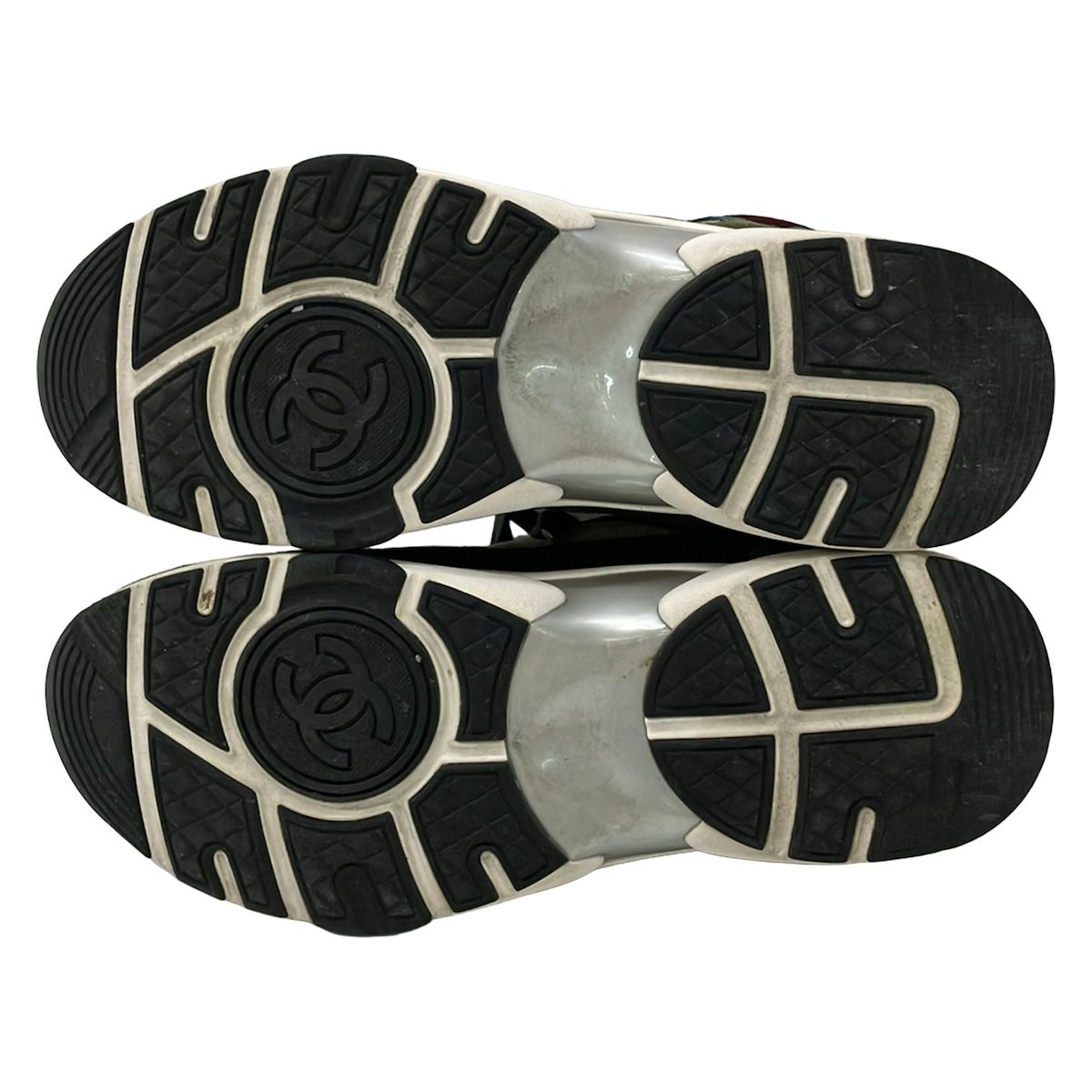 Chanel Sneakers 37.5 Khaki Bordeaux Multi — view 4