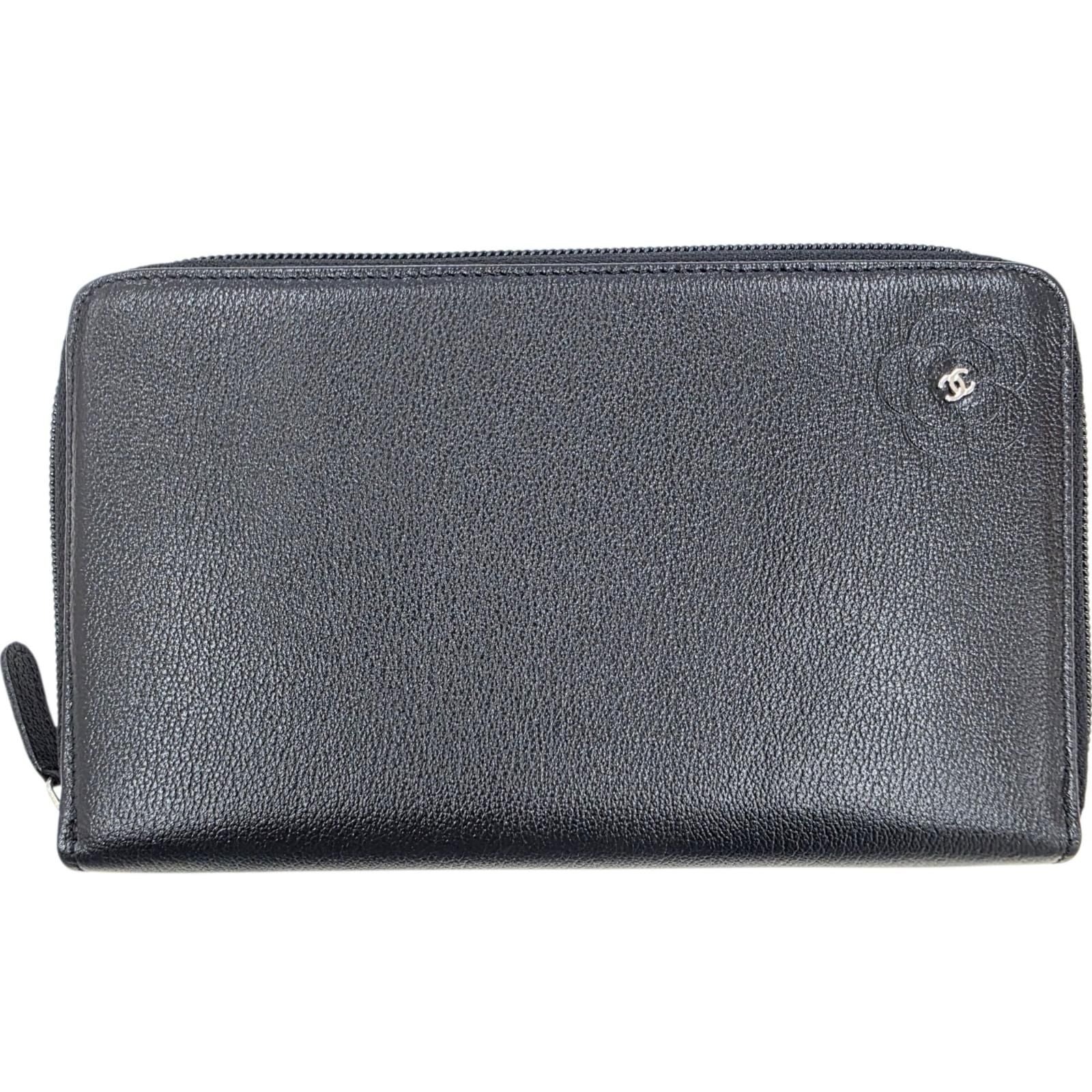 Chanel Camellia Zip Around Organizer Wallet