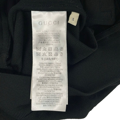 Gucci Jacket S GG Logo Jersey Zip Up Black Long Sleeve Spring Autumn — view 4