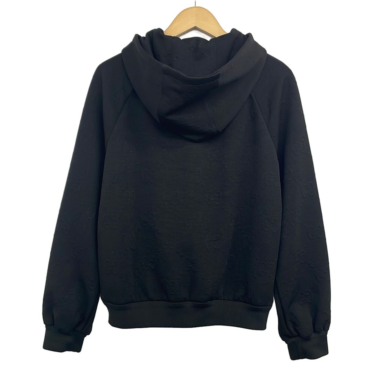 Gucci Jacket S GG Logo Jersey Zip Up Black Long Sleeve Spring Autumn — view 2