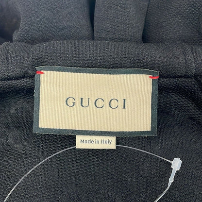 Gucci Jacket S GG Logo Jersey Zip Up Black Long Sleeve Spring Autumn — view 3