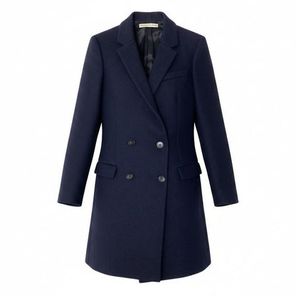 Balenciaga Paris Chestar Coat Double Breasted Navy