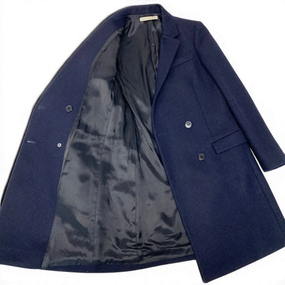 Balenciaga Paris Chestar Coat Double Breasted Navy — view 4
