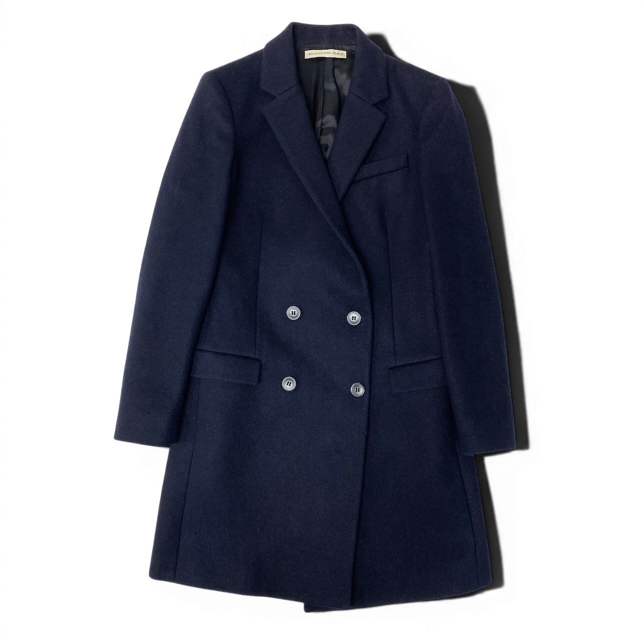 Balenciaga Paris Chestar Coat Double Breasted Navy — view 2