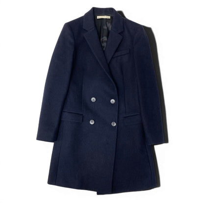 Balenciaga Paris Chestar Coat Double Breasted Navy — view 2