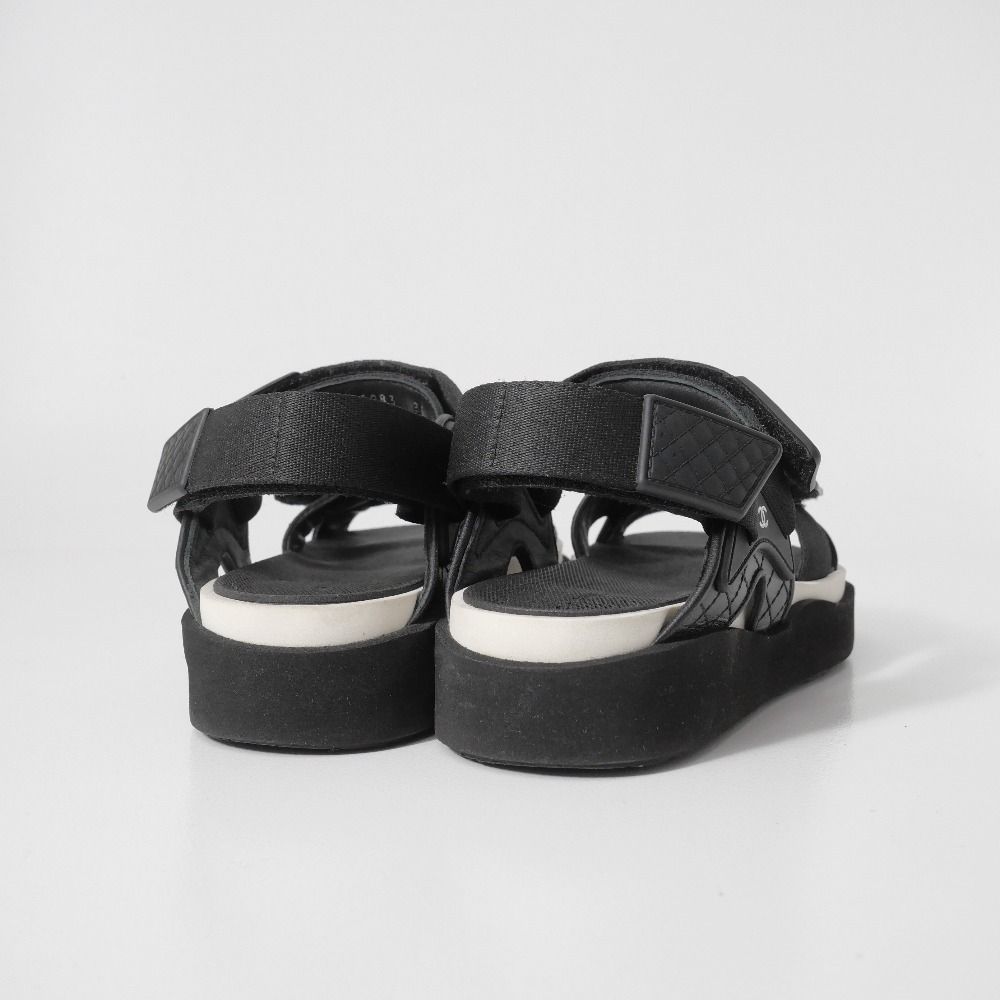 Chanel Sandals 36 CC Logo Quilted Sports Shoes — view 3