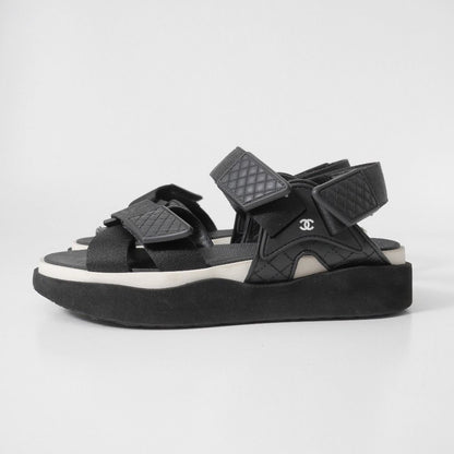 Chanel Sandals 36 CC Logo Quilted Sports Shoes — view 2