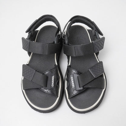 Chanel Sandals 36 CC Logo Quilted Sports Shoes — view 9