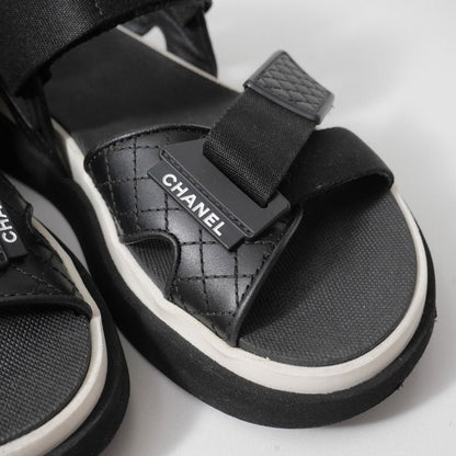 Chanel Sandals 36 CC Logo Quilted Sports Shoes — view 5