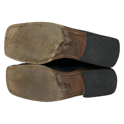 Louis Vuitton Slip Ons 6.5 Black Leather Slipper — view 4