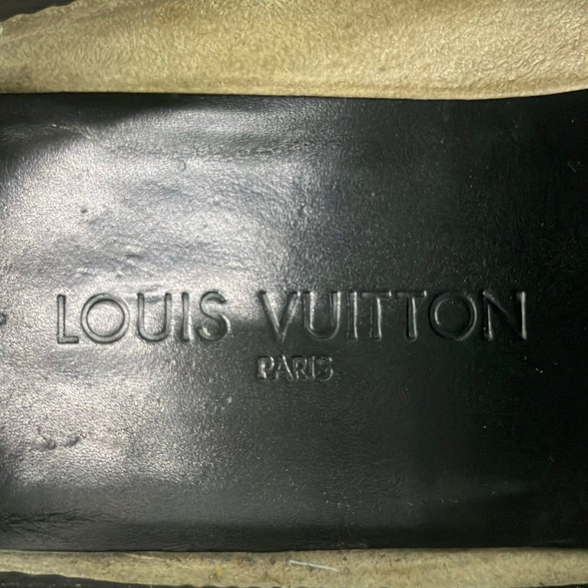 Louis Vuitton Slip Ons 6.5 Black Leather Slipper — view 5