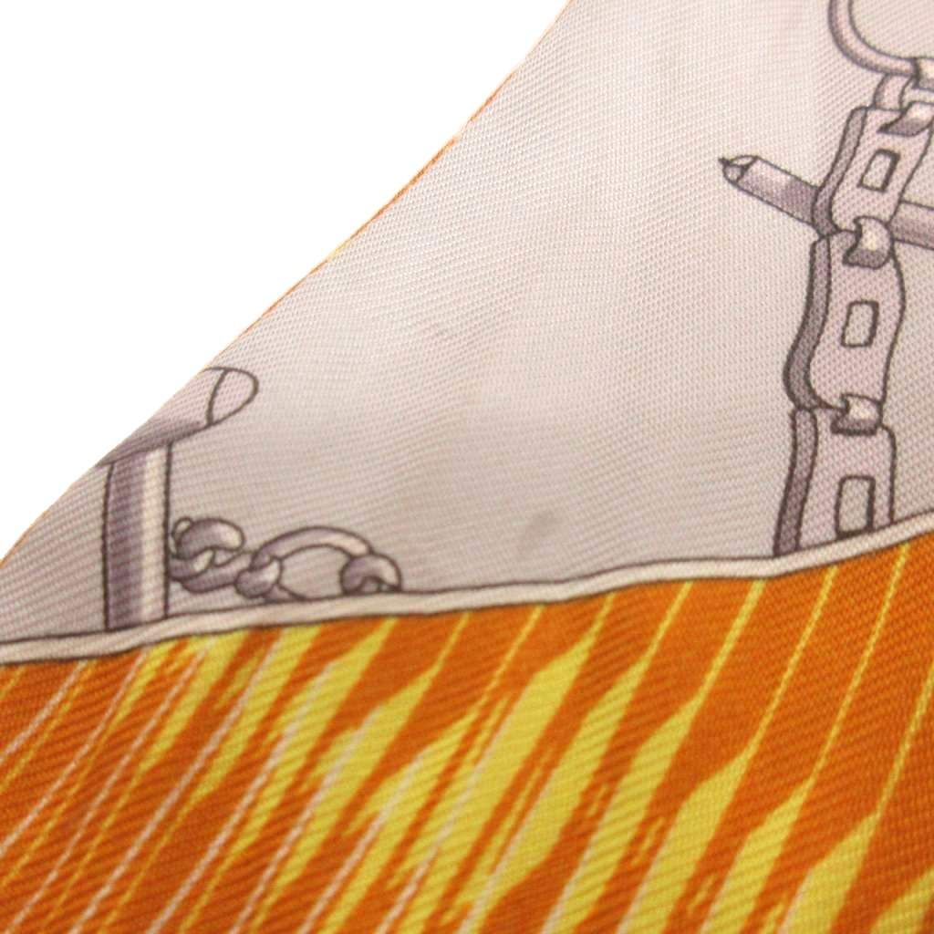 Hermes Mors Et Bouteilles Scarf Silk Yellow — view 6