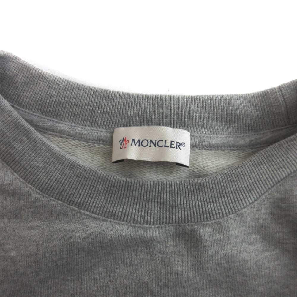 Moncler Sweatshirt Long Sleeve Brushed Lining Logo Crew Neck Gray XL — view 4