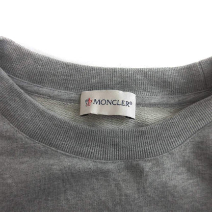 Moncler Sweatshirt Long Sleeve Brushed Lining Logo Crew Neck Gray XL — view 4