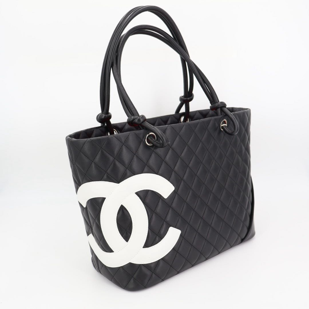 Chanel Cambon Line CC Logo Large Tote Shoulder