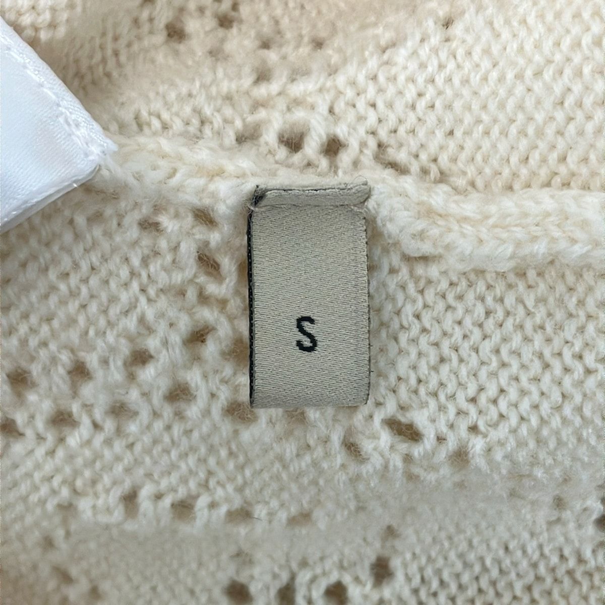 Gucci Short Sleeve Sweater S Ivory Crew Neck GG Pattern — view 5