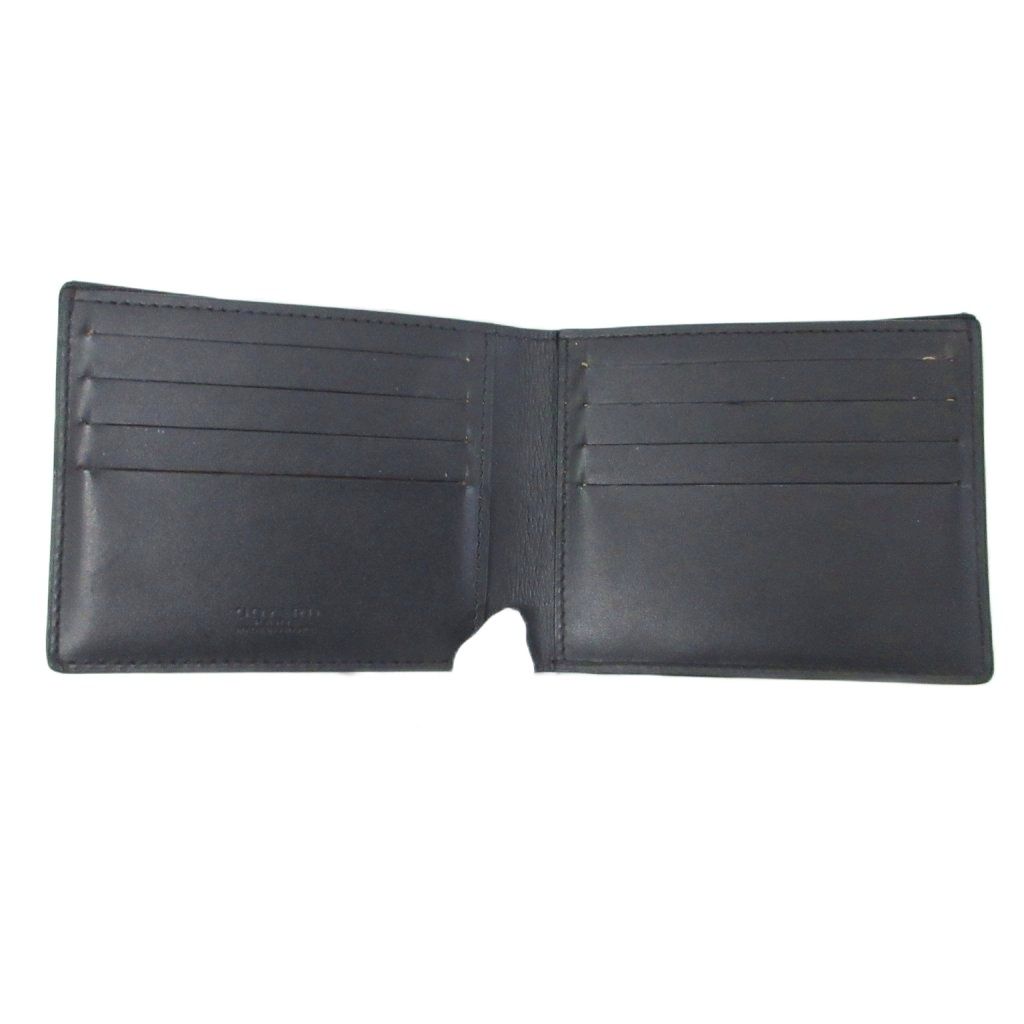 Goyard Saint Thomas Bifold Wallet Herringbone Pattern Leather Black Brown — view 3