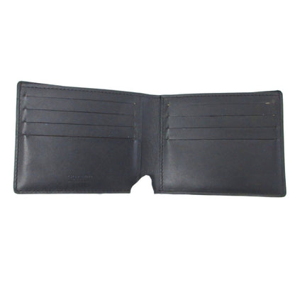 Goyard Saint Thomas Bifold Wallet Herringbone Pattern Leather Black Brown — view 3