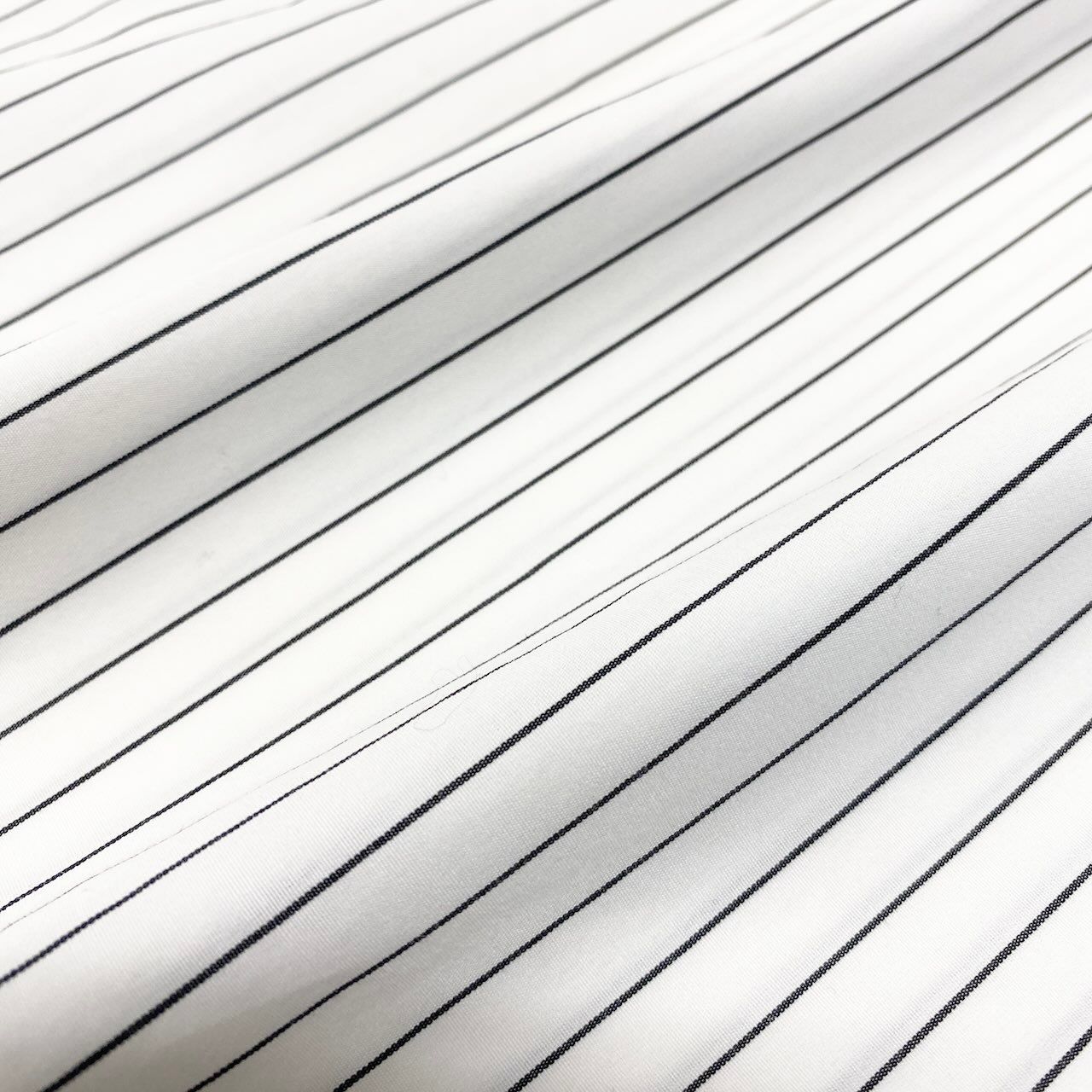 Celine Classic Shirt Striped Cotton Poplin Long Sleeve White — view 7