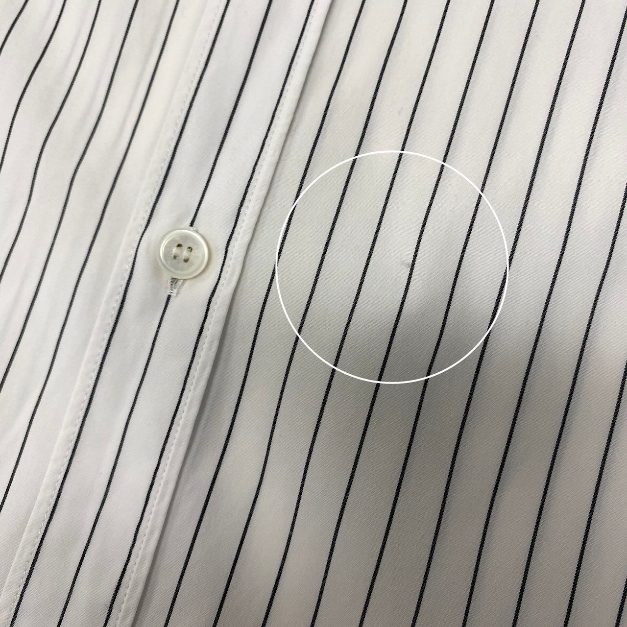Celine Classic Shirt Striped Cotton Poplin Long Sleeve White — view 9