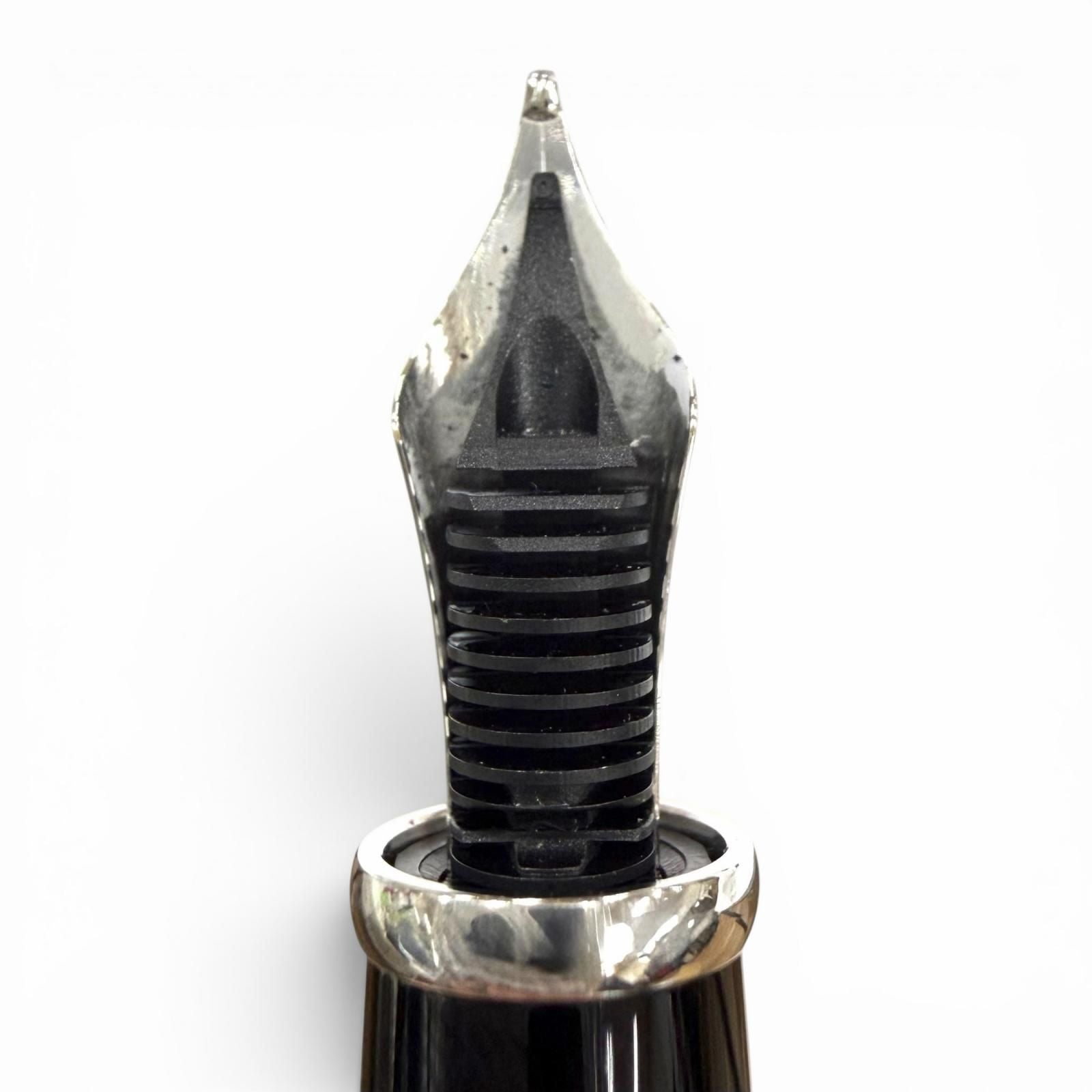 Cartier Diavolo de 18k Blue Gemstone M NIB Fountain Pen Black Silver — view 7