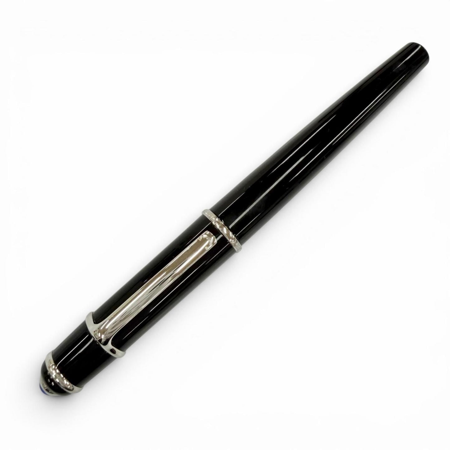 Cartier Diavolo de 18k Blue Gemstone M NIB Fountain Pen Black Silver — view 3